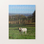 Land in de winter, Frankrijk Legpuzzel (Verticaal)