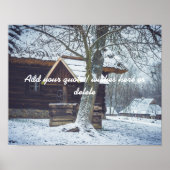 Land in sneeuw poster (Voorkant)