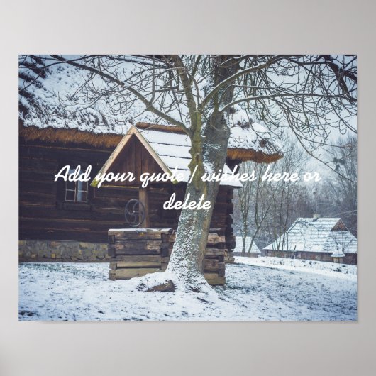 Land in sneeuw poster (Voorkant)