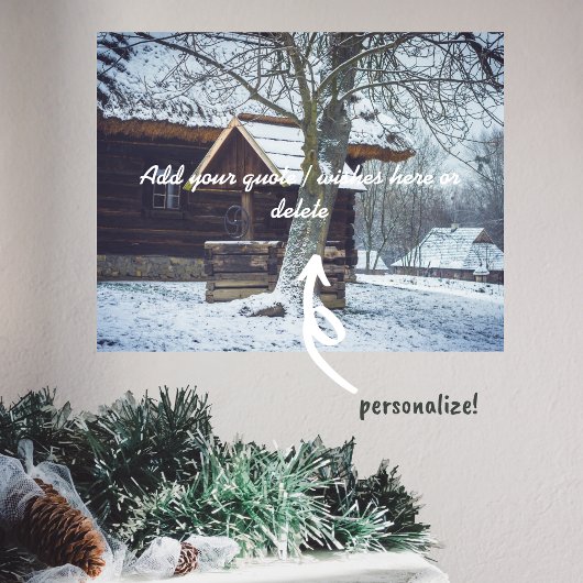 Land in sneeuw poster