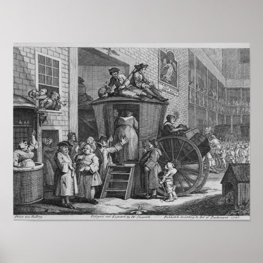 Land Inn Yard, 1747 Poster (Voorkant)