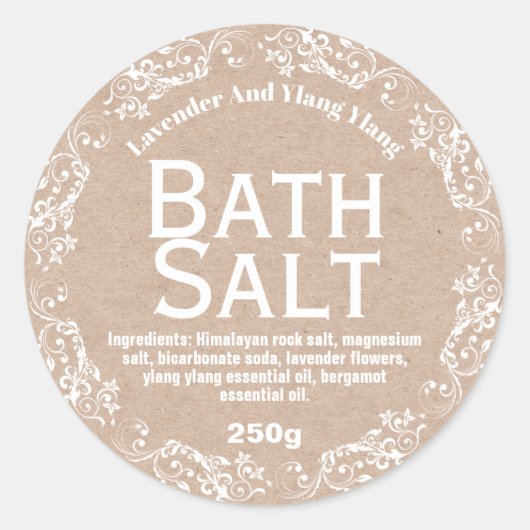 Land Kant en Kraft Bad Zout Weak Labels (Voorkant)