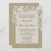  Land Kant Ontwerp en Burlap Kaart (Voorkant / Achterkant)