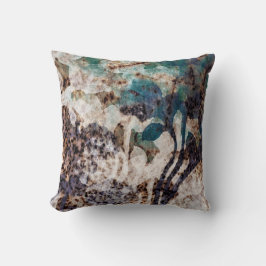 Land Katoen Silhouet Ontwerp met Taupe terug Kussen