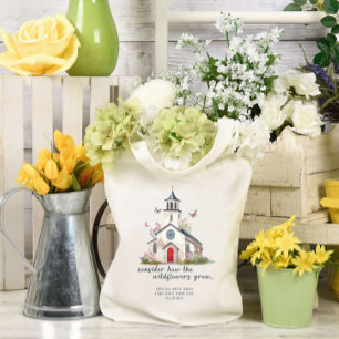 Land Kerk Wildbloemen Zondag School Custom Tote Bag
