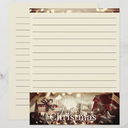  land Kerst briefpapier papier (Voorkant / Achterkant)