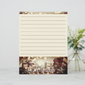 land Kerst briefpapier papier (Staand voorkant)