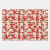 Land Kerst Plaid Florals Noodlijdend Inpakpapier Vel (Voorkant 2)