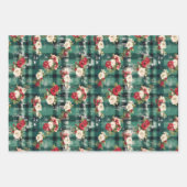 Land Kerst Plaid Florals Noodlijdend Inpakpapier Vel (Voorkant)