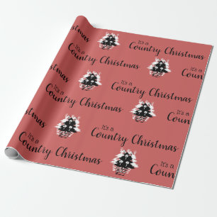  Land Kerst Rood Patroon Cadeaupapier