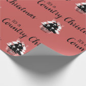  Land Kerst Rood Patroon Cadeaupapier (Hoek)