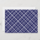 Land Kerstboom Blauw Plaid Kerstfeest Kaart (Achterkant)