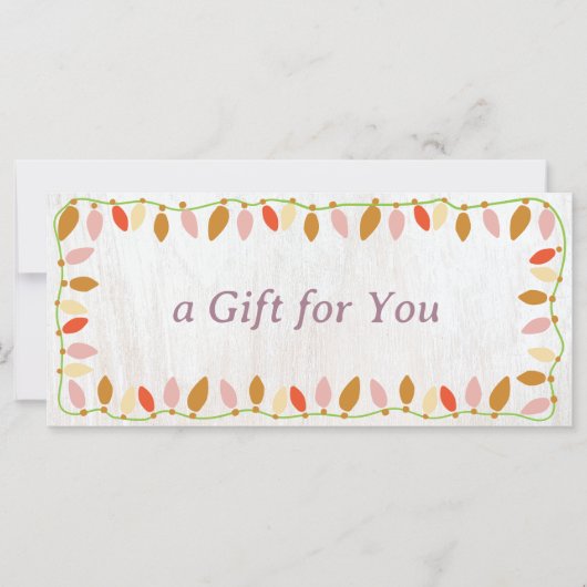 Land Kerstboom Lichten Cadeaubon (Voorkant)