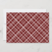 Land Kerstboom Rood Plaid Kerstfeest Kaart (Achterkant)