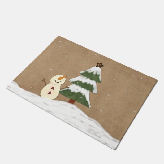 Land kerstboomklep deurmat (Schuin)