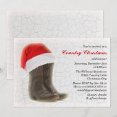 Land Kerstfeest Noite Cowboy Boots Kaart (Voorkant / Achterkant)
