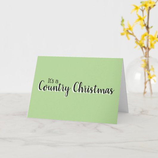 land kerstgroen kaart (Gele Bloem)