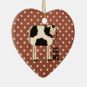 Land Kerstmis Ik hou van koeien Keramisch Ornament (Rechts)