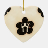 Land Kerstmis Ik hou van koeien Keramisch Ornament (Achterkant)