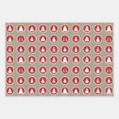 Land Kerstmis Rode en witte vakantie Inpakpapier Vel (Voorkant)