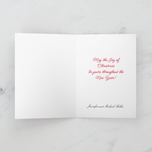 Land Kerstmis Teksthandtekening aanpassen Feestdagen Kaart (Binnen)