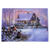 Land Kerstmis, Vakantie, Custom Large Cadeautasje (Voorkant)