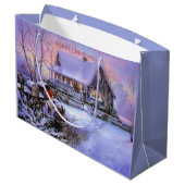 Land Kerstmis, Vakantie, Custom Large Cadeautasje (Achterkant Gekanteld)