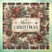 Land Kerstmis Venster Cling Raamsticker (Vel 3)