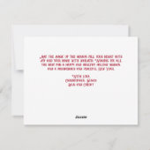 Land Kerstpatronen Collage Rood Tan Foto Feestdagenkaart (Achterkant)