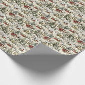  land kerstscène cadeaupapier (Hoek)