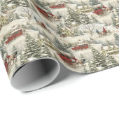  land kerstscène cadeaupapier (Rol Hoek)