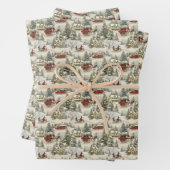  land kerstscène inpakpapier vel (In situ)