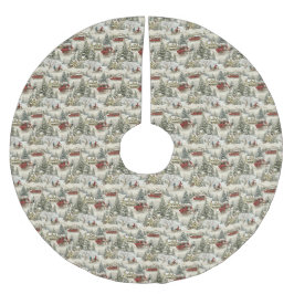 land kerstscène kerstboom rok