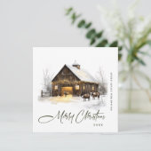  Land Kerststal Pine Tree Corporate Feestdagenkaart (Staand voorkant)