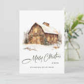  Land Kerststal Pine Tree Corporate Feestdagenkaart (Staand voorkant)