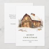  Land Kerststal Pine Tree Corporate Feestdagenkaart (Voorkant / Achterkant)