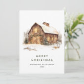  Land Kerststal Pine Tree Corporate Feestdagenkaart (Staand voorkant)