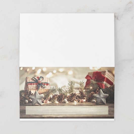 Land Kerstthema Plaatskaartje (Buitenkant ongevouwen)