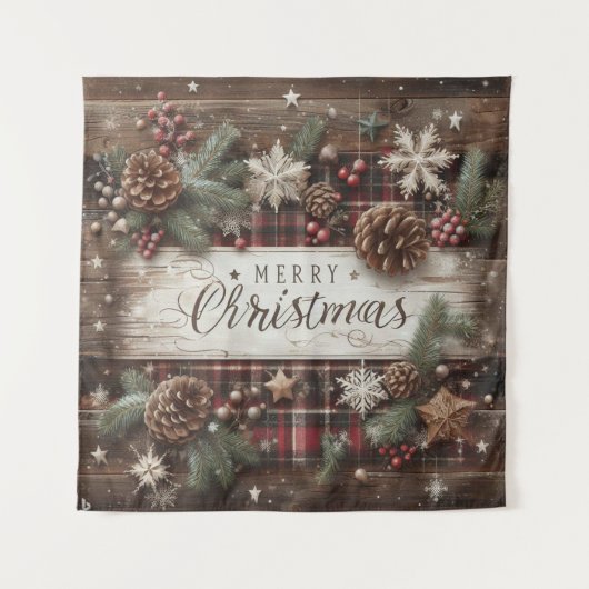 Land Kerstwandtapijt Wandkleed (Voorkant)