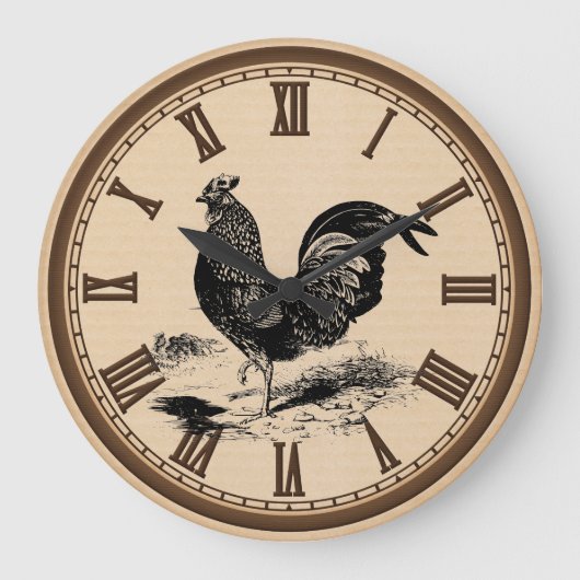  land Keukenmuurklok voor kippen Grote Klok (Voorkant)