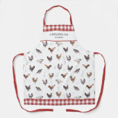 Land Kip Patroon Rode Controles Schort (Voorkant)