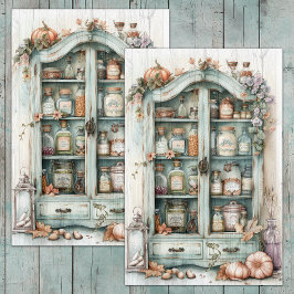LAND KITCHEN VOORRAADKAST DECOUPAGE TISSUEPAPIER