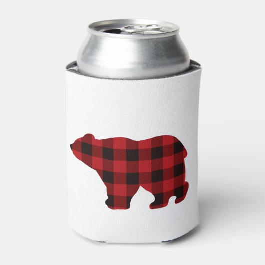 Land klassiek rood en zwart Beer Blikjeskoeler (Blikje Voorkant)