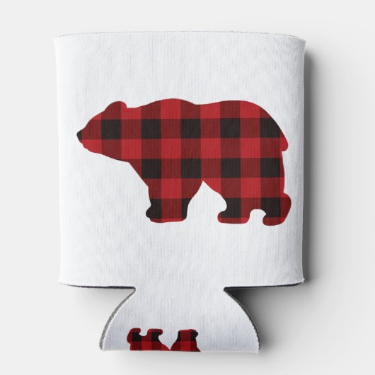 Land klassiek rood en zwart Beer Blikjeskoeler (Achterkant)