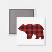 Land klassiek rood en zwart Beer Magneet (Voorkant / Achterkant)