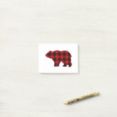 Land klassiek rood en zwart Beer Post-it® Notes (Op bureau)