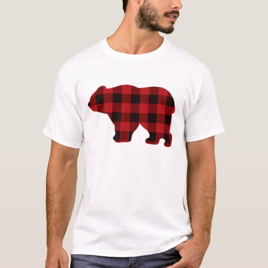 Land klassiek rood en zwart Beer T-shirt (Voorkant)