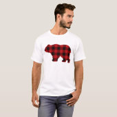 Land klassiek rood en zwart Beer T-shirt (Voorkant volledig)