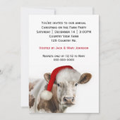 Land Koe Kerstfeest Feestdagenkaart (Voorkant)