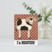 Land Koe Man Verplaatsen Wijzigingsbericht Aankondigingskaart (Staand voorkant)